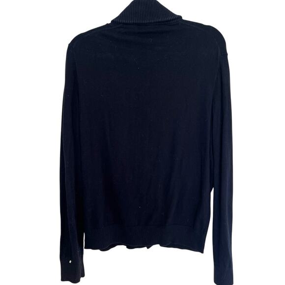 Gap Men’s Shawl Neck Cashmere Blend Cardigan Navy Size Large Preppy Academia - Picture 2 of 8